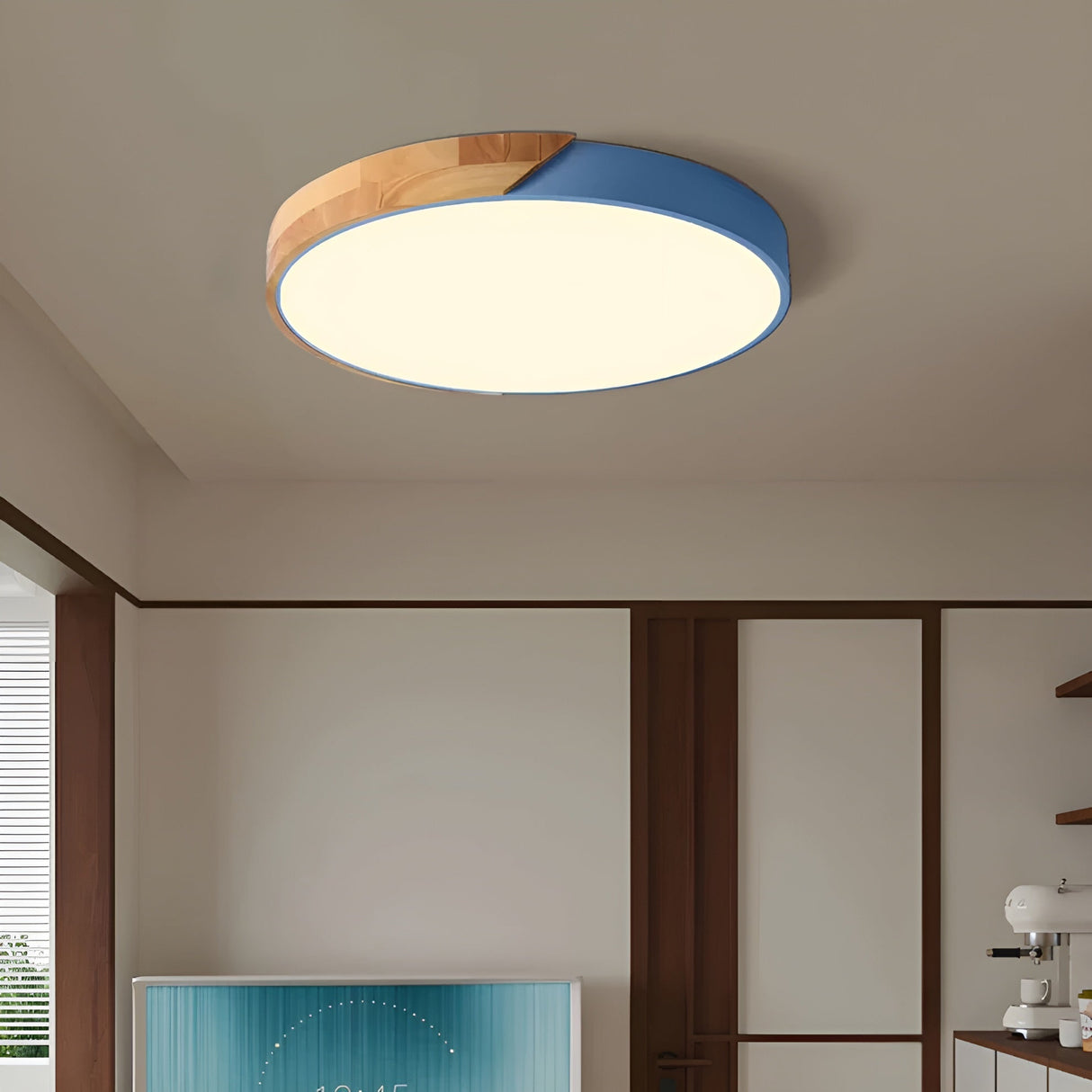 LED-taklampa i trä – Skandinavisk design | Varmt ljus för vardagsrum Carvallo