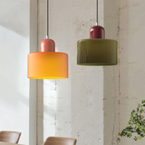 Bauhaus Glas Hänglampa | Modern Klotdesign | Justerbar Taklampa | Brick by Brick Carvallo