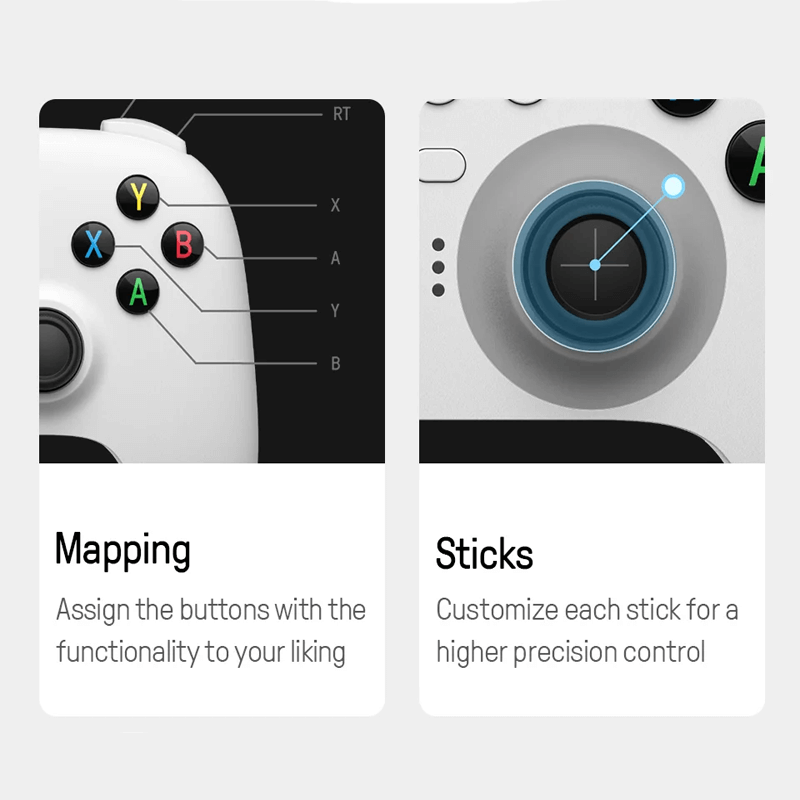 Ultimat 2.4G Trådlös Kontroller - Hall Effect Joystick Uppgradering för PC, Steam Deck & Android Spel-Sällskapsspel-BB-Hemnix