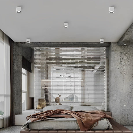 FlexiSquare - Dimbart LED Takrosettlampa med Justerbar Fyrkantig Lampfot Carvallo