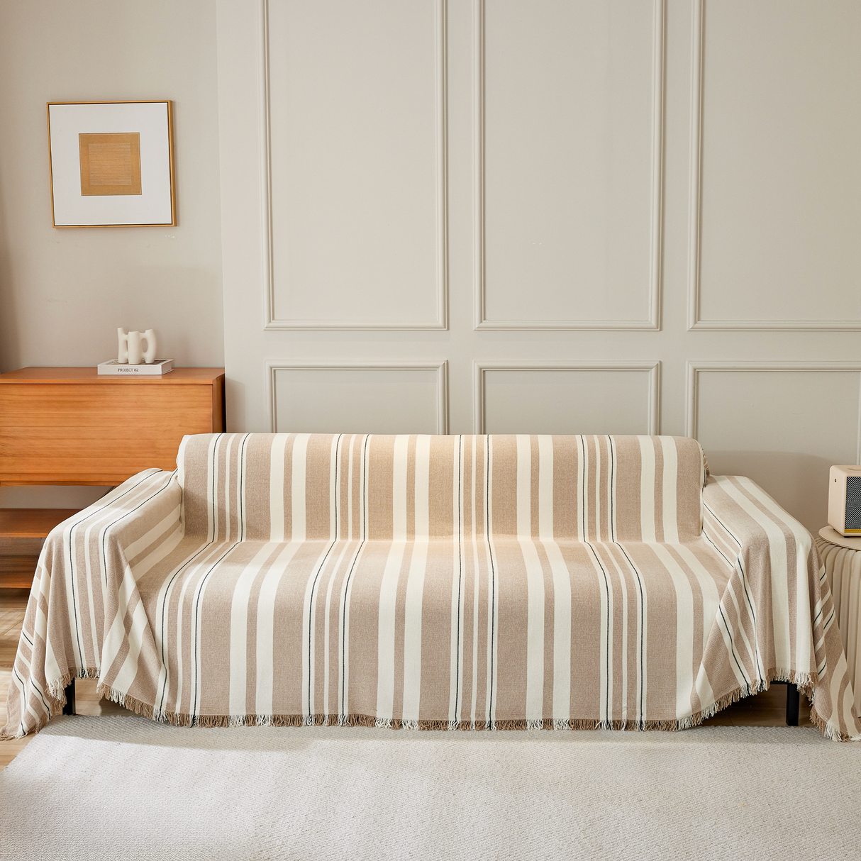 Klassiska Randmönster Sofföverdrag - Modernt, Stilsäkert & Hållbart Soffskydd Carvallo