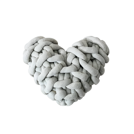 Plush knotted heart-shaped cushions Carvallo