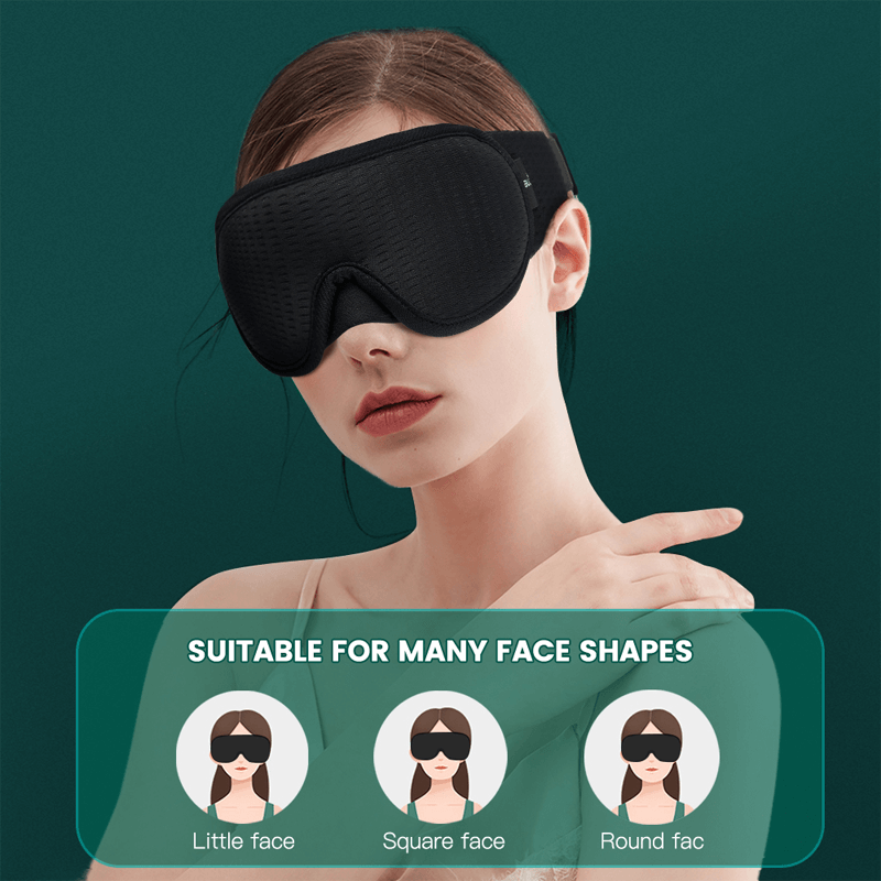 Portabel 3D Sovmask - Ljusblockerande, Mjukt Vadderat Ögonskydd för Optimal Komfort-Personligt-BB-Hemnix