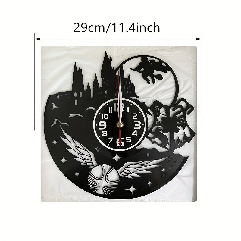 Stille LED Vinylskivor Väggklocka - Perfekt För Vardagsrum, Sovrum, Kök & Kontorsdekoration | Idealisk Gåva För Födelsedag, Mors Dag & Halloween Carvallo