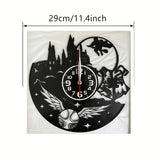 Stille LED Vinylskivor Väggklocka - Perfekt För Vardagsrum, Sovrum, Kök & Kontorsdekoration | Idealisk Gåva För Födelsedag, Mors Dag & Halloween Carvallo