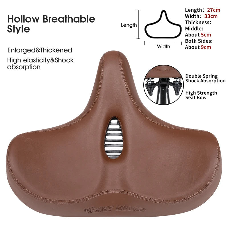 Bred ergonomisk cykelsadel för MTB E-cykel och stadscykel komfort Carvallo