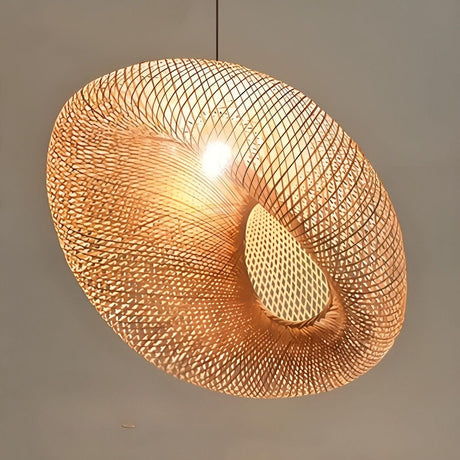 Rattan Hängande Lampa – Dekorativ Pendellamp i Bambus för Stiliga Utrymmen Carvallo