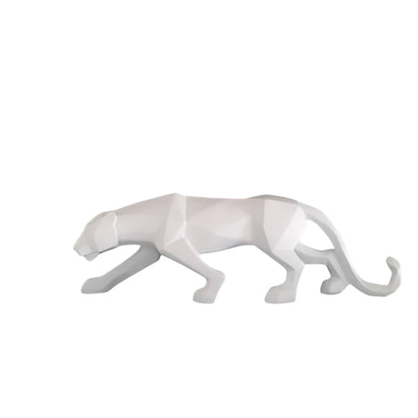 Svart och Vit Panter Skulpturer - Modern Konst Duo för Ditt Inre Carvallo