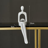 RoyaleGlow Abstrakt Bokhylla Dekor Figuriner för Hem Carvallo