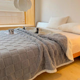 Plush Fyrkantig Rutigt Filt Carvallo