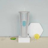 Återanvändbar Mugg med Sugrör 710ml-Personligt-BB-Vit-Hemnix