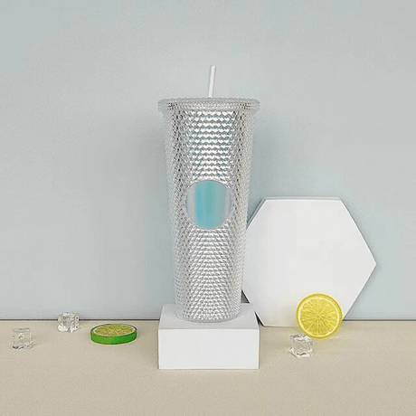 Återanvändbar Mugg med Sugrör 710ml-Personligt-BB-Vit-Hemnix