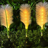 Dekorativ Rattan Trädgårdsbelysning – Solarlampa i gräsdesign för utomhusbruk Carvallo