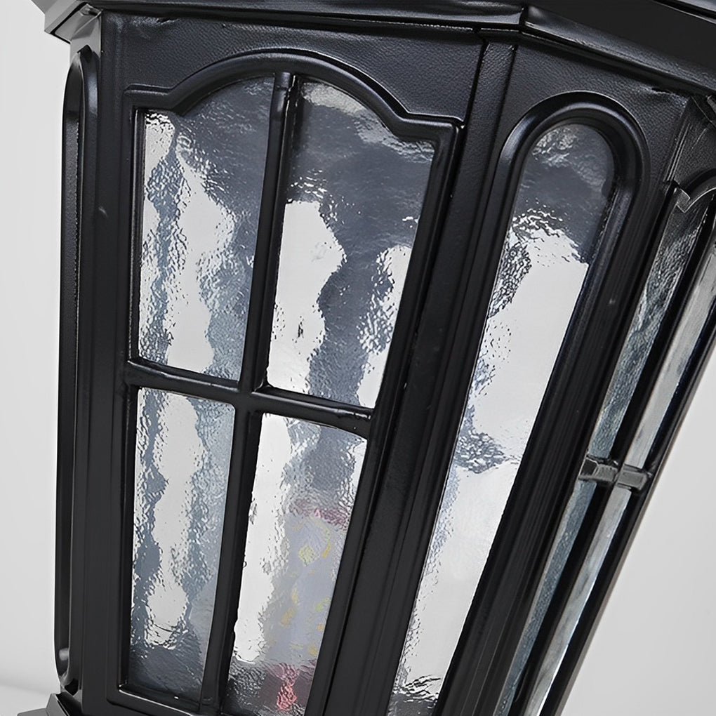 Utomhus Solar LED Svart Trädgårdspostljus Carvallo