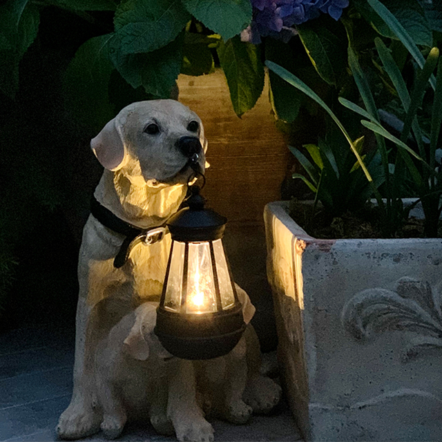PuppyGlow – Solarlampa med lekfull hundstaty för utomhus charm Carvallo