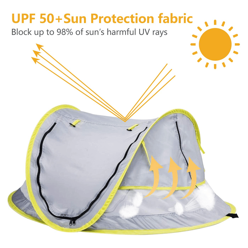 Pop-Up UV-Tält för Barn Strandtält Soltält Portabel, Myggnät-Barn-BB-Hemnix
