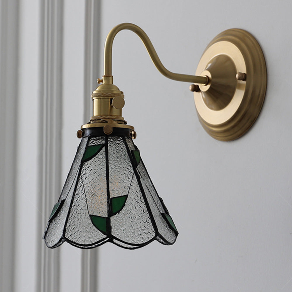 Vägglampa med vintage glas skugga armatur Carvallo