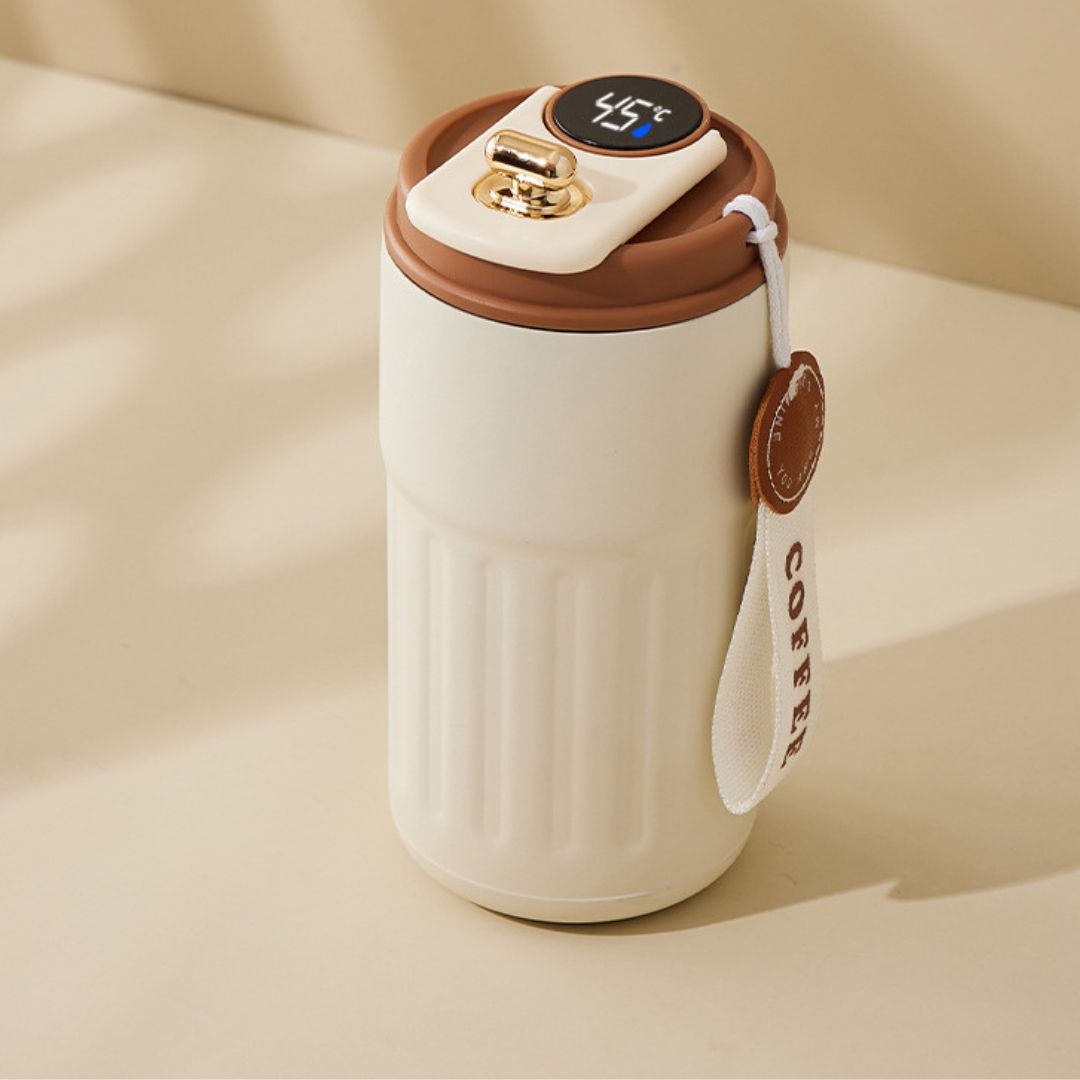 Rostfritt stål kaffekopp med LED temperaturvisning 450 ML Carvallo