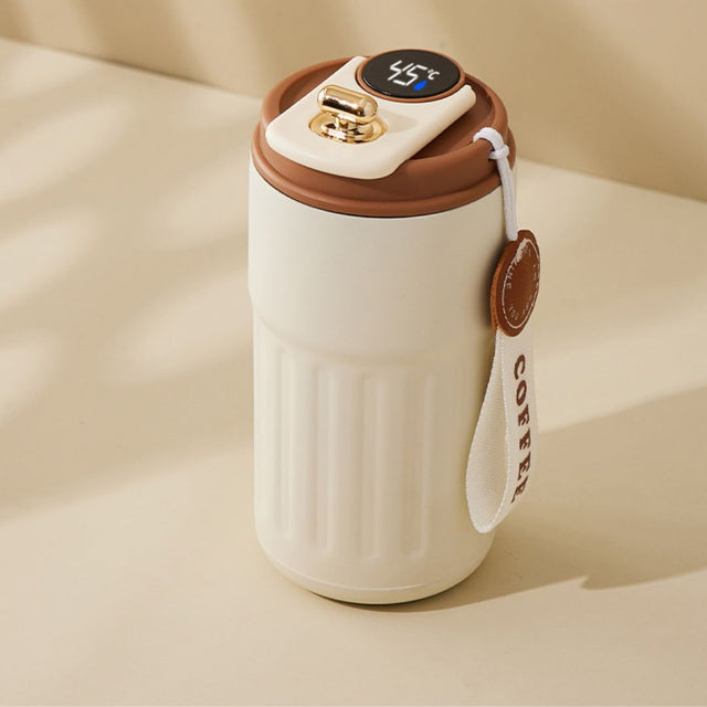 Rostfritt stål kaffekopp med LED temperaturvisning 450 ML Carvallo