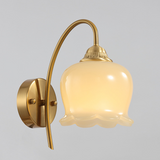 Elegant Koppar Glas Vägglampa Carvallo