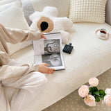 Minimalist All-Season Solid Cotton Geometric Sofföverdrag Carvallo