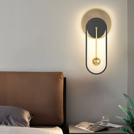 Väggklocka | Led-ljus | Tyst rörelse | Ambient glöd | Kreativ modern design Carvallo