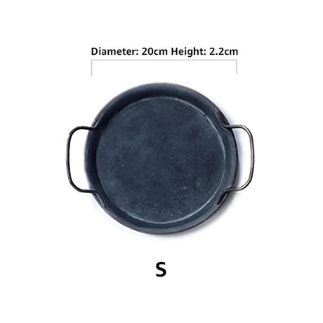 Retro Rund Metall Middagsserveringsbrickor Carvallo