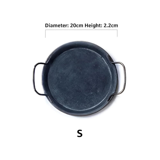 Retro Rund Metall Middagsserveringsbrickor Carvallo