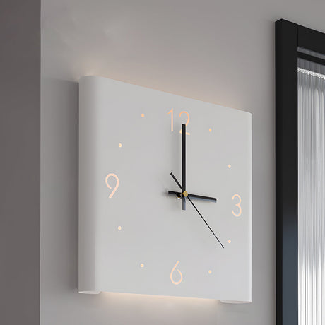 Väggklocka Modern Tyst LED Metall Fyrkantig Carvallo