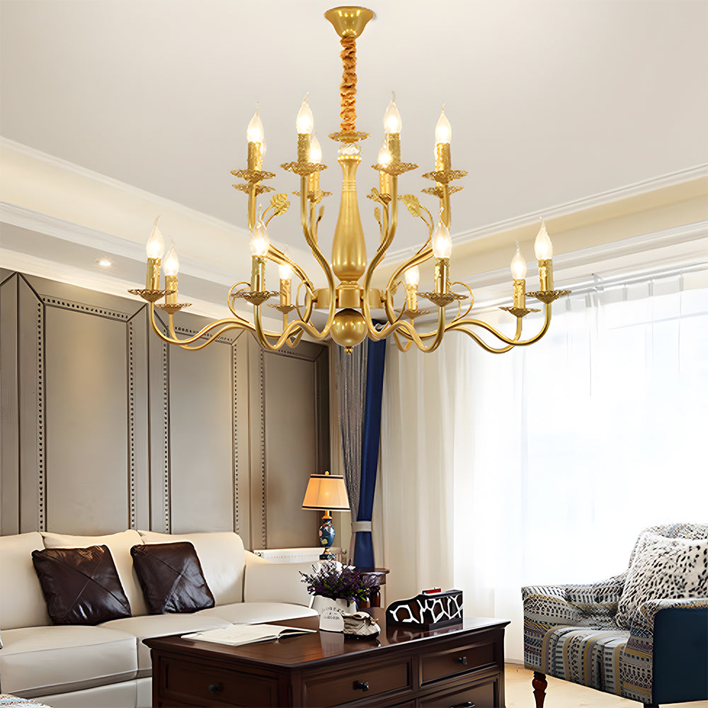 Flemish Style Farmhouse Chandelier | Rustic Iron | Vintage Pendant Fixture | 6/12/16 Lights | Brick by Brick Carvallo