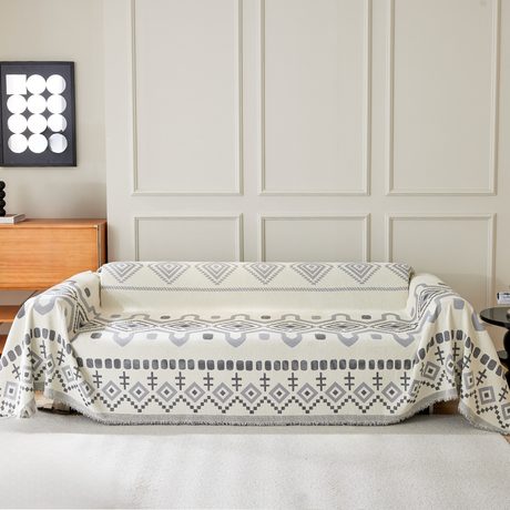 Geometrisk Boho Sofföverdrag - Modern, Stilig & Hållbar Soffa Skydd Carvallo