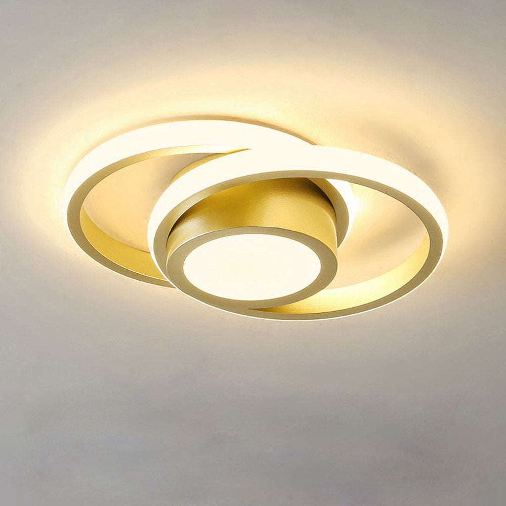 Dubbel Ring LED Taklampa | 10,6 tum Diameter | Sleek Minimalistisk Design | Modern Hem Accent | Brick by Brick Carvallo
