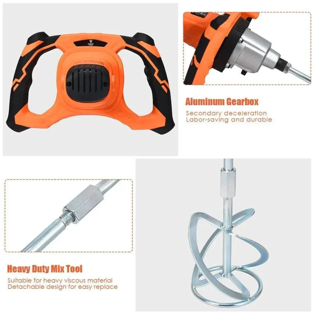 1400W Elektrisk Betongcementblandare Carvallo