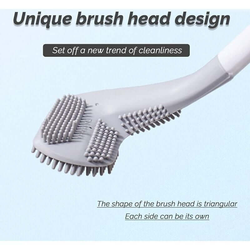 Royallure Silikon Toalettborste – Verktygsfri Installation, Flexibla Borst, Hörnrengöring Carvallo