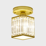 Kristall Foyer Plafondslampa - Modern Svart/Guld Semi-Flush Design Carvallo