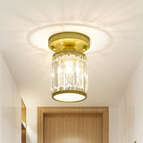 Kristall Foyer Plafondslampa - Modern Svart/Guld Semi-Flush Design Carvallo