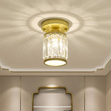 Kristall Foyer Plafondslampa - Modern Svart/Guld Semi-Flush Design Carvallo