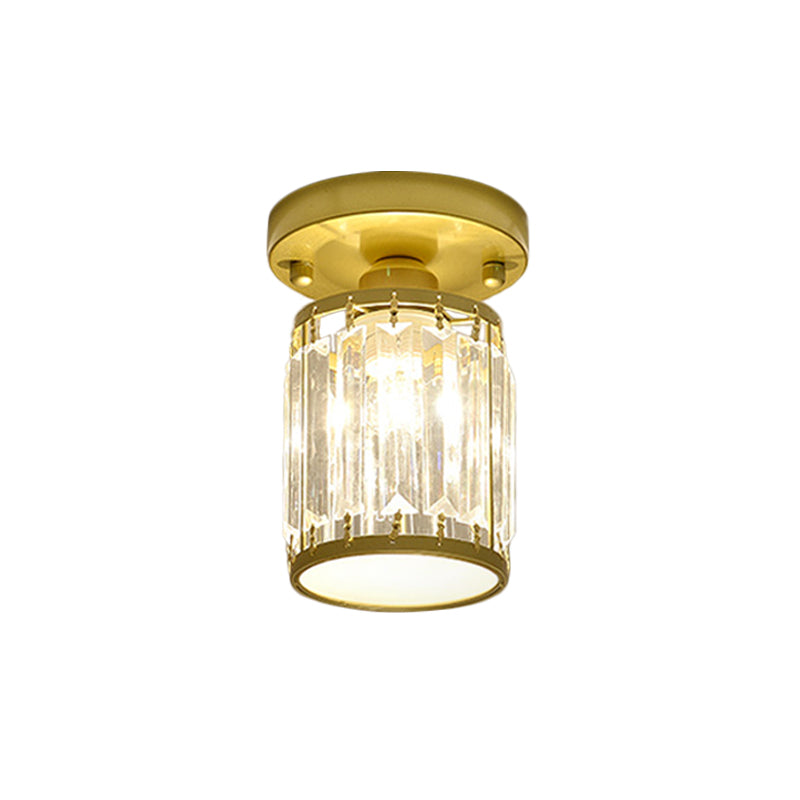 Kristall Foyer Plafondslampa - Modern Svart/Guld Semi-Flush Design Carvallo