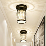 Kristall Foyer Plafondslampa - Modern Svart/Guld Semi-Flush Design Carvallo