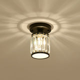 Kristall Foyer Plafondslampa - Modern Svart/Guld Semi-Flush Design Carvallo