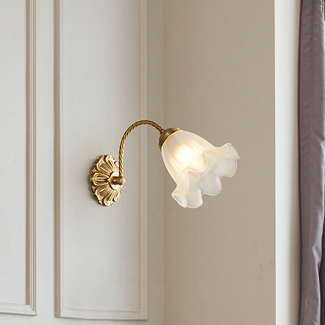 Fransk Vardagsrum Retro Glas Vägglampor Carvallo