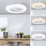 Kompakt 55 cm Takfläkt med 3 LED-ljusslägen och fjärrkontroll Carvallo