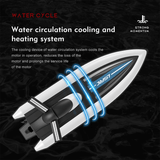 Snabb Fjärrstyrd Båt – 25km/h Racerbåt med IPX4 Vattentäthet och Vattenkylningssystem-Radiostyrt-BB-Hemnix