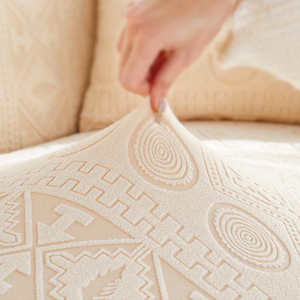 Bohemian Jacquard Stretch Heltäckande Anti-Slip Sofföverdrag Carvallo