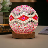 Dimmbar Boho Baroque LED Glas Mosaik Bordslampa 9,5 cm Carvallo