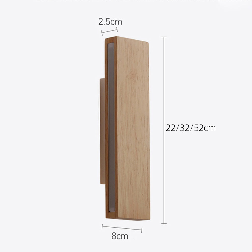 Vägglampa med roterbar trä-LED-design Carvallo