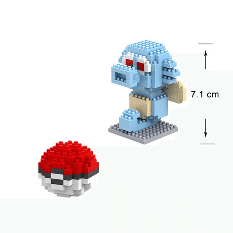 Poke Karaktärs Nanoblocks Anime Byggklossar-Byggsats-BB-Horsea/PokeBall-Hemnix