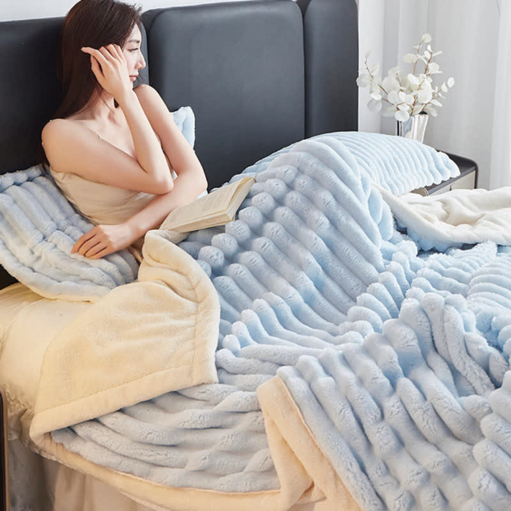 Mjukt Falskt pälsfleecefilt Carvallo