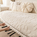 Branch Jacquard Elegant Decorative Plush Non-Slip Sofföverdrag Carvallo
