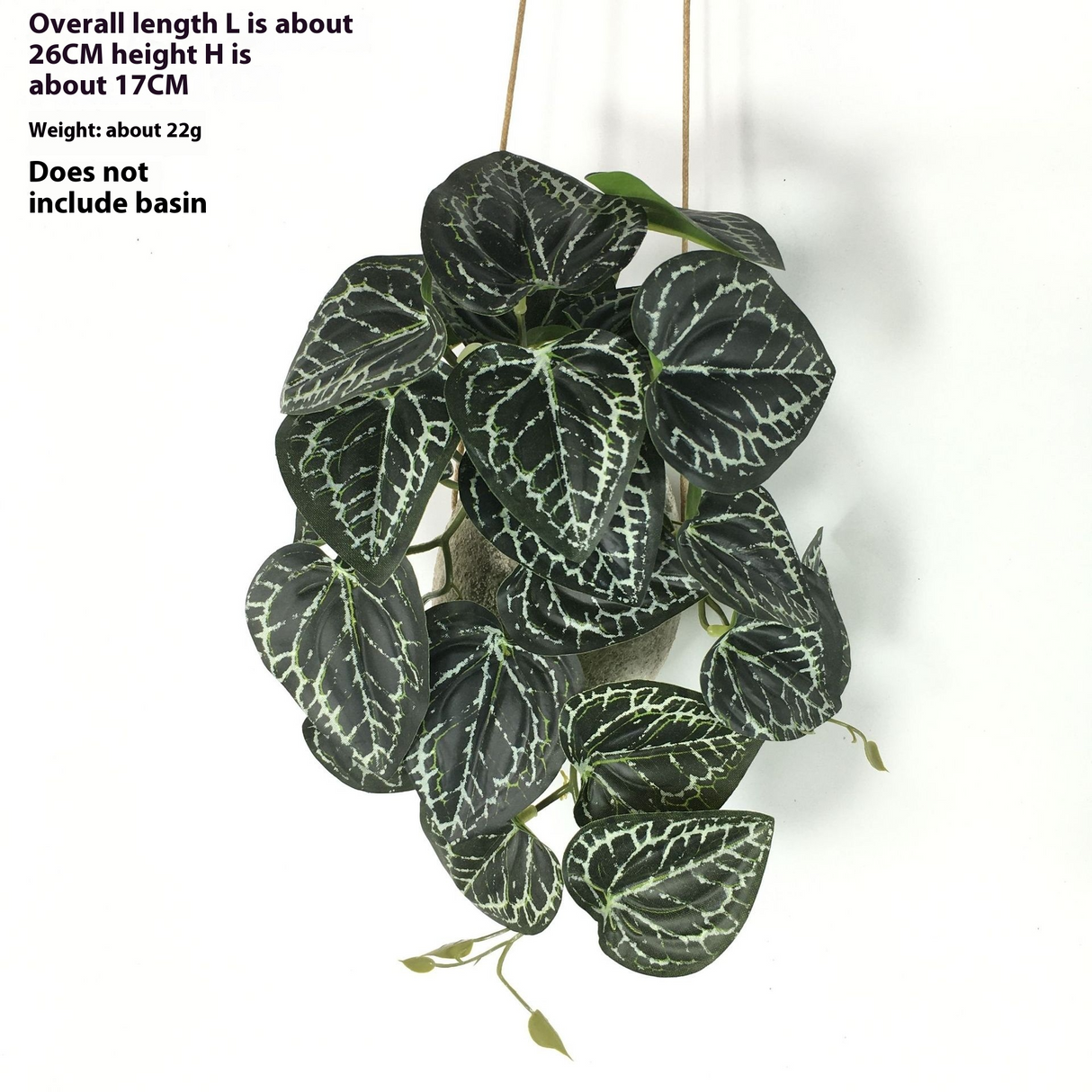 Kunstgjord hängväxt för naturlig dekoration inomhus och utomhus Carvallo